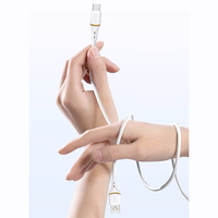 Dudao L25T USB-A - USB-C Silicone Kaabel 5A 1m - valge