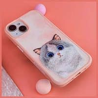 NIMMY ümbris BIG EYED PET 2.0 Cat jaoks IPHONE 15 Pro Max roosa