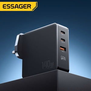 Laadija Essager GaN Journey must 140W (2xPD / QC3.0)