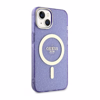 Guess GUHMP14MHCMCGU iPhone 14 Plus 6.7" lilla/lilla hardcase Glitter kuldne MagSafe