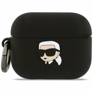 Karl Lagerfeld Silicone Karl Head 3D Ümbris jaoks AirPods Pro 3 - must