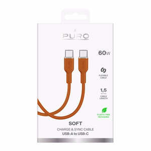 Puro ICON USB-C - USB-C kaabel 1.5m - oranž