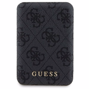 Guess 4G Metal Logo Ümbris Set jaoks iPhone 13 Pro Max + 5000mAh MagSafe Powerbank - must