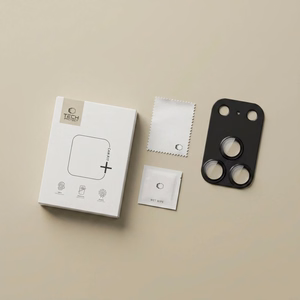 Must Tech-Protect CamFull Fit+ alumiiniumist ja karastatud klaasist kaameramooduli kaitse Apple iPhone 18 Pro Max telefonile