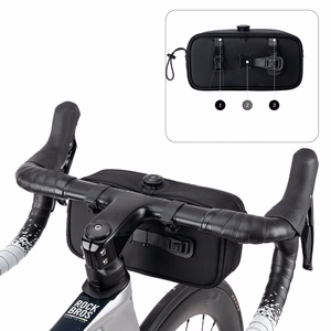 Rockbros TL001 ROAD TO SKY 1.9L veekindel jalgratta juhtraua kott - must