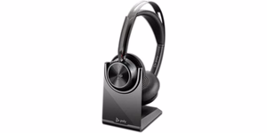 HP Poly Voyager Focus 2-M USB-C-C kõrvaklapid USB-C/A adapter laadimisalus