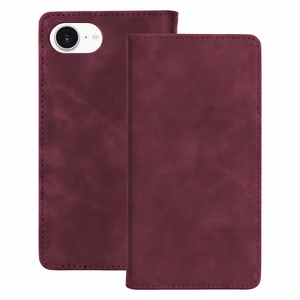 Smart Suede case for iPhone 16e / 17e maroon