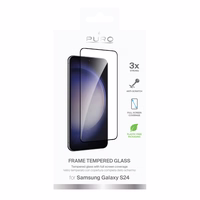 Puro Frame Karastatud klaas with must Frame jaoks Samsung Galaxy S25 / S24