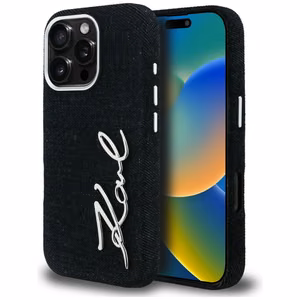 Karl Lagerfeld FW Jeans Signature Logo чехол iPhone 16 Pro Max - черный