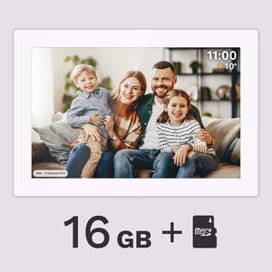 Kruger&Matz FRAMEO Wi-Fi 10,1-tolline digitaalne pildiraam, valge