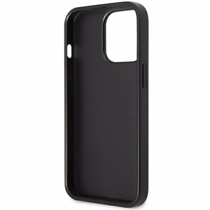 Guess GUHCP13LP4TPK iPhone 13 Pro / 13 6.1" чёрный/чёрный жёсткий чехол 4G Triangle Logo Cardslot