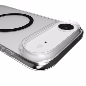 Puro Lite Mag TPU+PC Ümbris Compatible with MagSafe jaoks iPhone 17 Air - Läbipaistev with Must Ring
