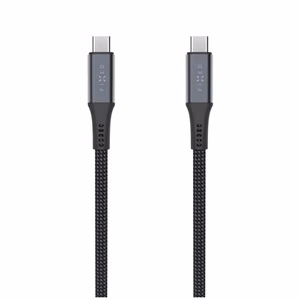 Fixed Braided Cable USB-C/USB-C, 2m, USB4 gen2 20Gbps, 4K 60Hz, 240W FIXDBP-CC2-GR