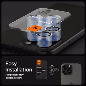 Spigen Optik.tR EZ Fit Camera Protector for iPhone 14 Pro / Pro Max / 15 Pro / Pro Max - Natural Titanium 2 pcs.