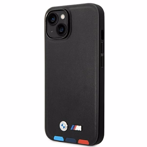 Case BMW BMHCP14M22PTDK iPhone 14 Plus 6.7 "black / black Leather Stamp Tricolor