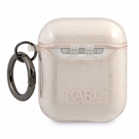 Karl Lagerfeld Glitter Choupette Ümbris jaoks AirPods 1 / 2 - kuldne