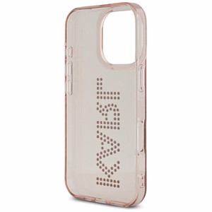 Karl Lagerfeld IML Rhinestones Logo iPhone 16 Pro Ümbris - Roosa