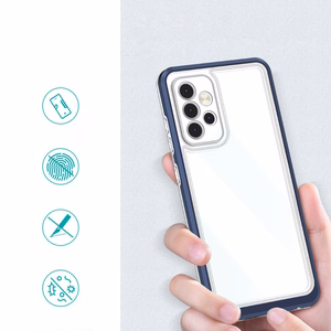Läbipaistev 3in1 ümbris Samsung Galaxy A73 raamkate geel sinine