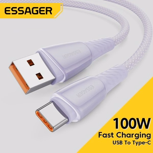 USB kaabel Essager Rainbow roheline Type-C 200cm (kuni 100W)
