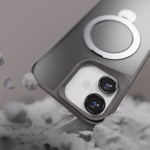 Etteri Matt Mag Ring case for iPhone 16 6,1" grey