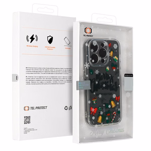 TEL PROTECT Christmas Ümbris jaoks Iphone 13 Pro Design 3 Clear