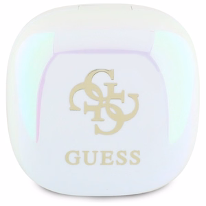 Guess Bluetooth headphones GUTWSJ144ESH TWS + docking station white/white Iridescent 4G Printed Logo
