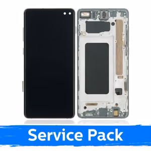 LCD Display Compatible With Samsung G975 S10 Plus with Frame / Prism Black / (Service Pack)  +INCLUDING BATTERY