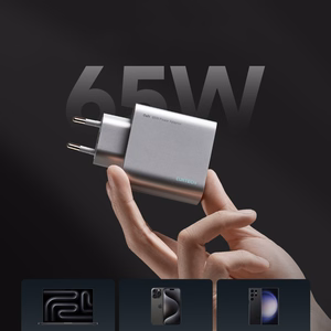 Cuktech 65W GaN 2xUSB-C 1xUSB-A Wall Laadija - Hall