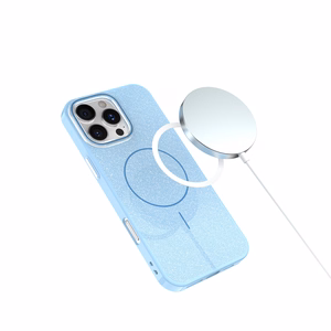 Glitter Thin Mag ümbris for iPhone 17 6,3" sinine