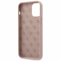 Guess GUHCP12SLSLMGLP iPhone 12 mini 5.4" heleroosa/heleroosa hardcase Silikoonist Script Gold Logo