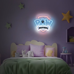 Riputatav Paw Patrol LED-neoonvalgusti pleksiklaasil – logo OW-130146