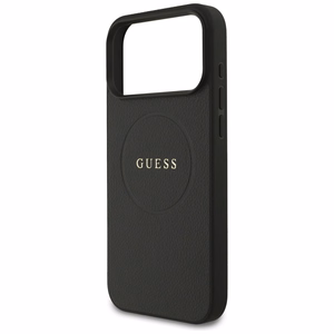 Guess Grained Ring MagSafe ümbris jaoks iPhone 17 Pro Max - must
