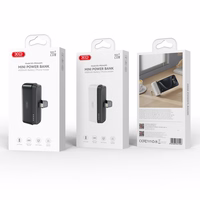 XO power bank mini PR244 20W 5000 mAh Lightning pistikuga must