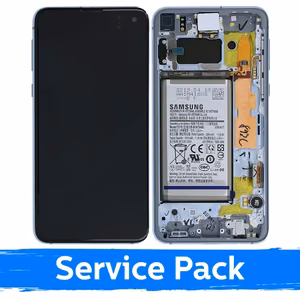 LCD ekraan ühilduv Samsung G970 S10e raamiga / Prism Blue / (Service Pack) + akuga