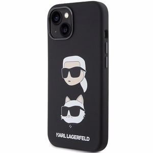 Karl Lagerfeld Silicone Karl&Choupette Head ümbris jaoks iPhone 15 Plus / 14 Plus - must