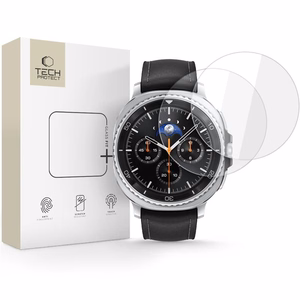 Tech-Protect Glass Fit+ 2-pack karastatud klaas jaoks Samsung Galaxy Watch 8 Classic 46 mm - läbipaistev