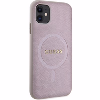 Guess GUHMN61PSAHMCP ümbris jaoks iPhone 11 / Xr - roosa Saffiano MagSafe