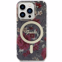 Guess GUHMP14LHCFWSA iPhone 14 Pro 6.1" roheline/khaki hardcase Flower MagSafe