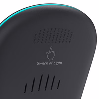 HAMA induktsiooni laadija QI-FC 15S 15W / USB-C + QC 3.0 laadija must