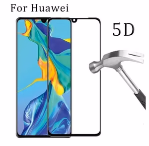 Karastatud klaas 5D Full Glue Huawei P30 Lite kumer must bulk