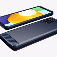 Carbon Case Paindlik kate TPU ümbris Samsung Galaxy A22 4G musta