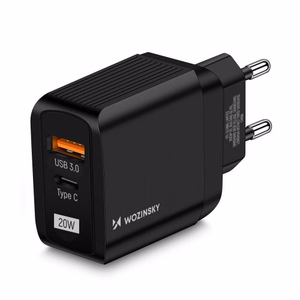 Laadija Wozinsky GaN must 20W (USB / USB-C)