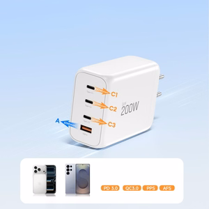 Tech-Protect NC200W-GaN 4-portiline 200W seinalaadija - valge