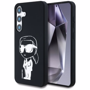 KARL LAGERFELD ümbris jaoks SAMSUNG S25 KLHMS25SPNYKGRTK (Magnetic Silicone Graffiti Ikonik) must