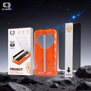 Tel Protect Dust-Free Easy Fit Privacy Titan karastatud klaas Iphone 17 Pro must