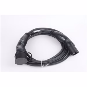 Evaka ITGAM3872 – Type 2-to-Type 2 EV charging cable, 22 kW, 32 A, 5 × 6 mm² + 1 × 0.5 mm², 7 m, black