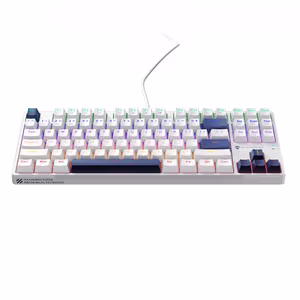 Machenike K500B-B87 Juhtmega mehaaniline mänguklahvistik taustvalgustusega, Red Switch - valge