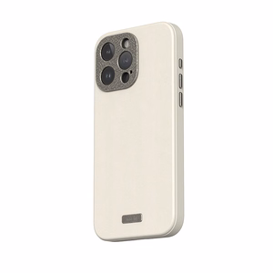 Moshi Napa MagSafe kvaliteetsest vegannahast ümbris seadmele iPhone 15 Pro Max, Eggnog White värvitoonis