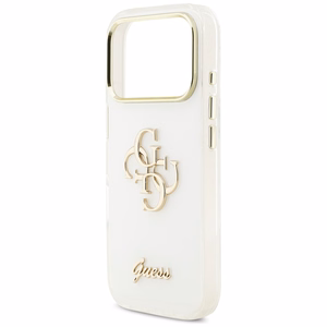 Guess IML 4G Script Metal Ümbris for iPhone 17 Pro Max - valge