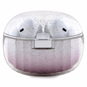 Guess Glitter Gradient TWS Bluetooth headphones + docking station - roosa